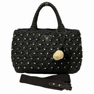 Prada Canapa Raffia Handbag 1BG889 Free Shipping